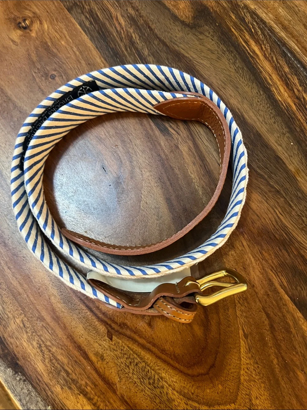 Brooks Brothers Blue & White Striped Home Accent Strap